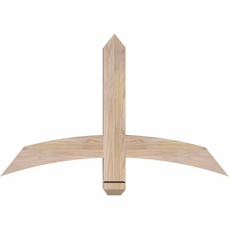 Ekena Millwork Bellingham Smooth Timber Gable Bracket, Douglas Fir, 36"W x 23"H x 3 1/2"D x 3 1/2"F, 15/12 Pitch GBW036X23X0404BEL00SDF